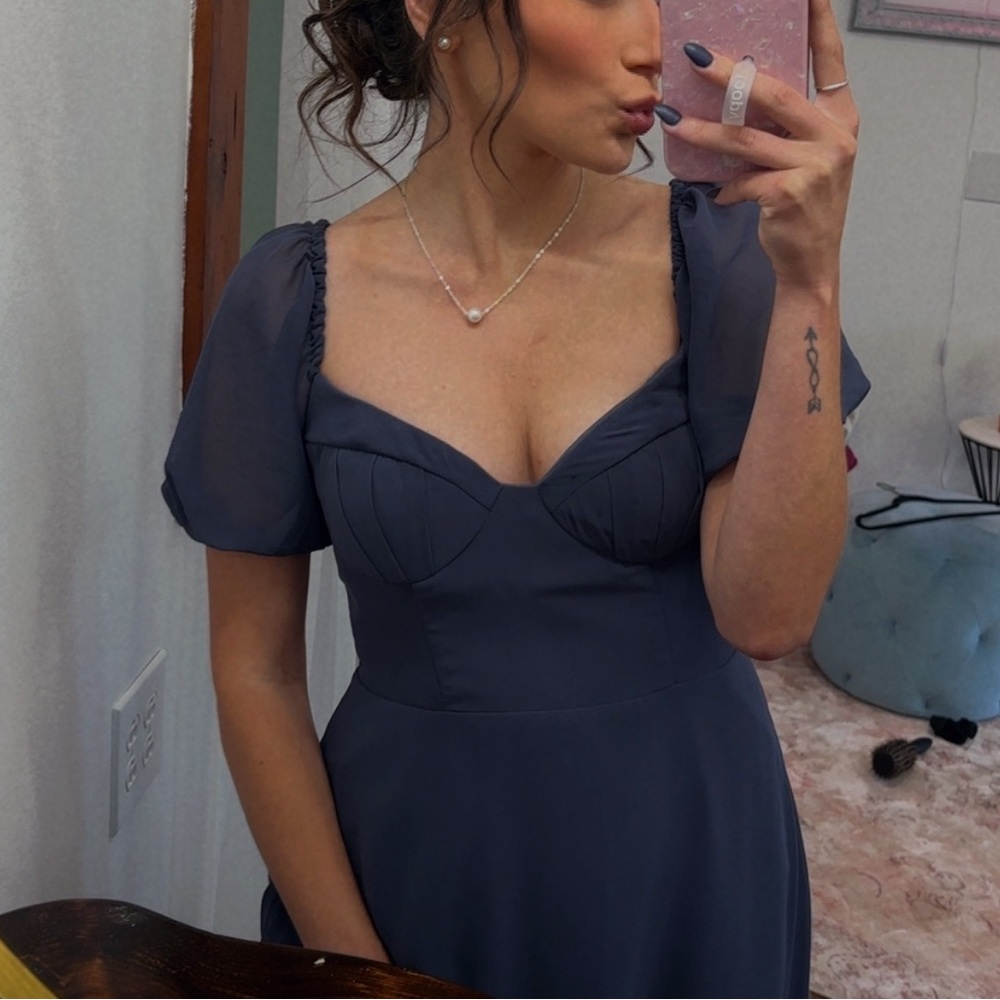Elegant Navy Blue Dress
